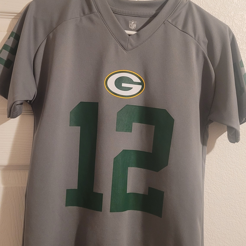Gray and Green NFL Jersey